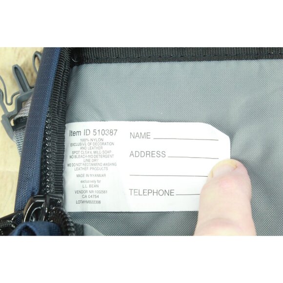 LL Bean Adult Carry Portable Locker Pack 42L School Hiking Pack Backpack Blue - Picture 16 of 16